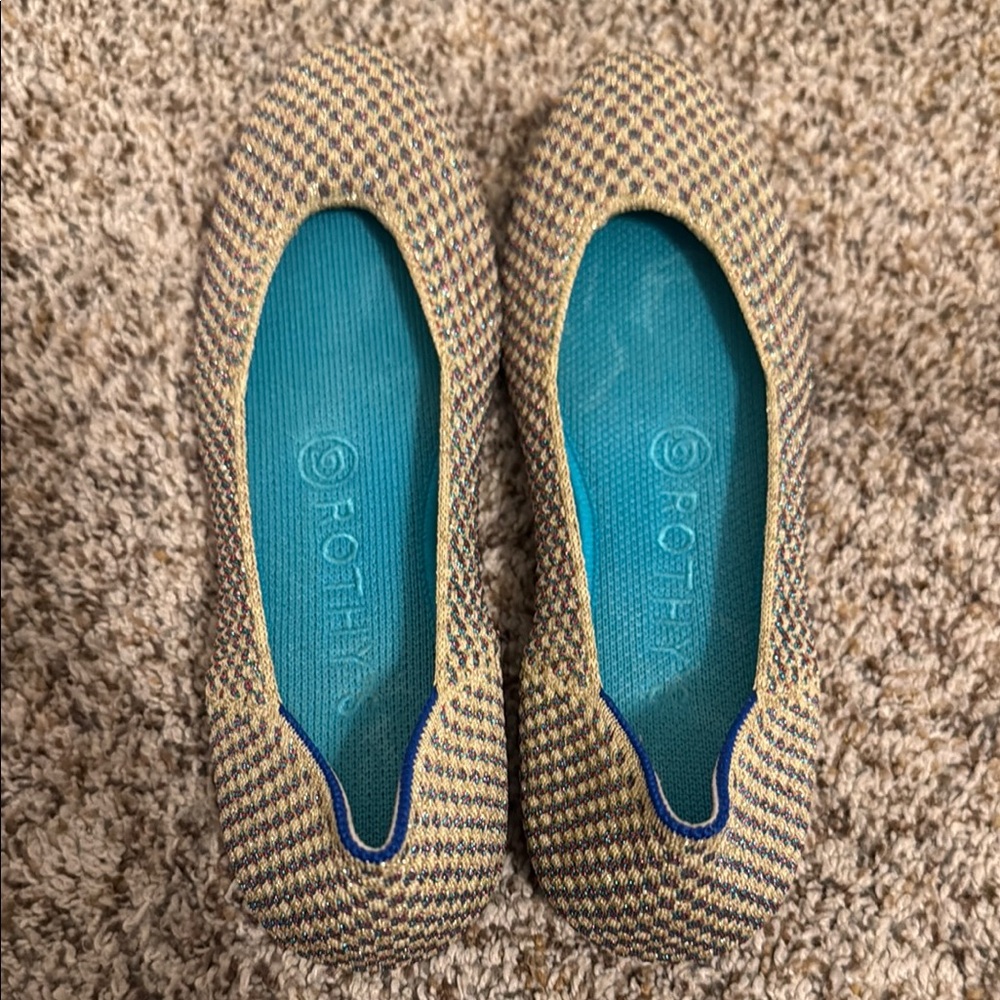 Rothy's Yellow and Blue Women's Flats